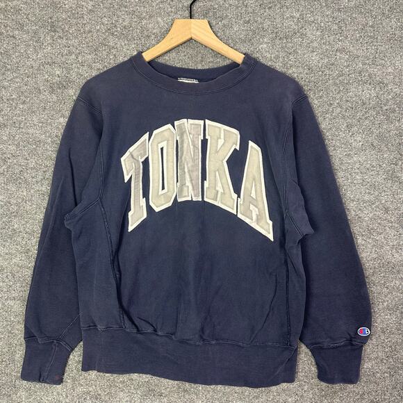 Vintage Champion Reverse Weave Tonka Crew Neck Sweatshirt Made In USA - Picture 1 of 10